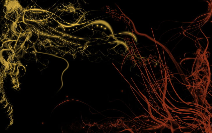 Other HD, yellow and red illustration, abstract, HD wallpaper