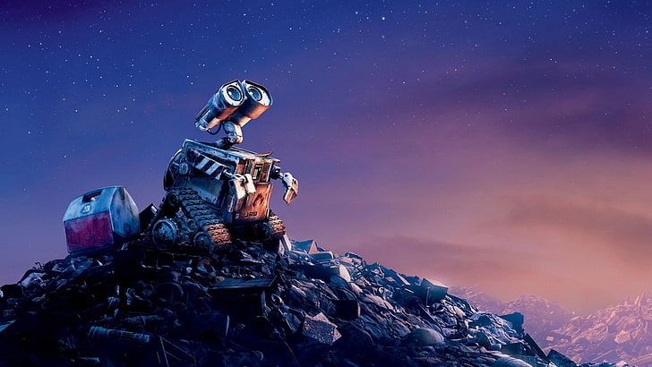 E.T.carta da parati digitale, WALL-E, film, robot, film animati, Sfondo HD