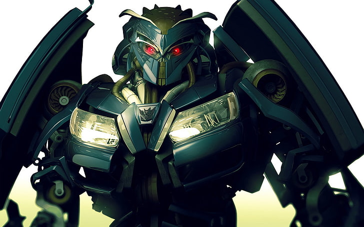 zielony Transformers Decepticons postać, maszyna, robot, transformator, Tapety HD