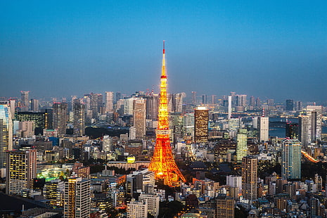 tokyo tower 4k hd zum herunterladen, HD-Hintergrundbild HD wallpaper