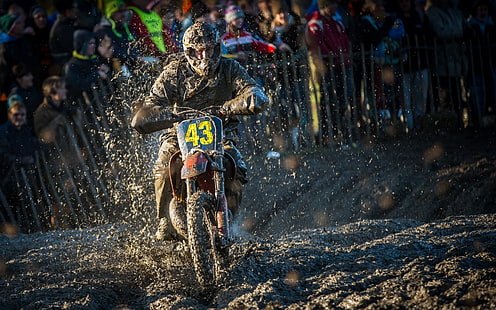 Blue Dirt Motorrad, Motocross, Sport, Rennsport, HD-Hintergrundbild HD wallpaper
