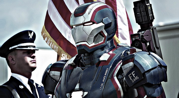 Железный Патриот в Железном Человеке 3 HD Wallpaper, Marvel War Machine, Фильмы, Железный Человек, HD обои