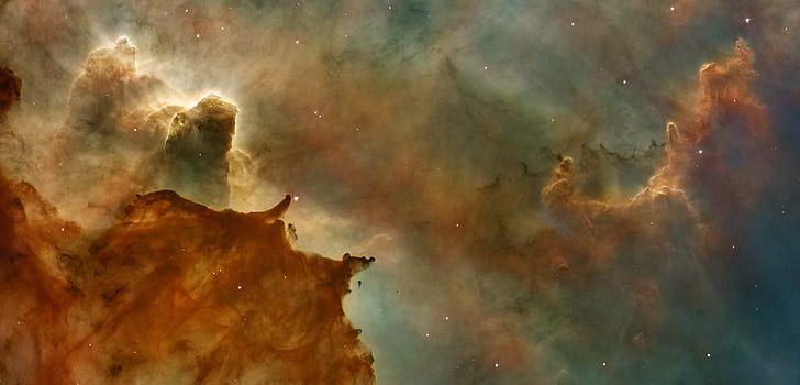 carina nebula, cloud, cosmic, cosmos, detail, dust, gas, hubble, nasa, radiation, science, space, star birth, stars, telescope, HD wallpaper