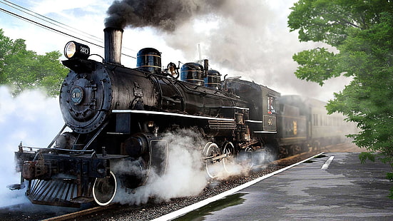 vintage, steam locomotive, HD wallpaper HD wallpaper