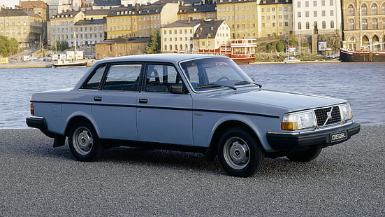 Volvo, Volvo 240-serien, Blå bil, Sedan, HD tapet HD wallpaper