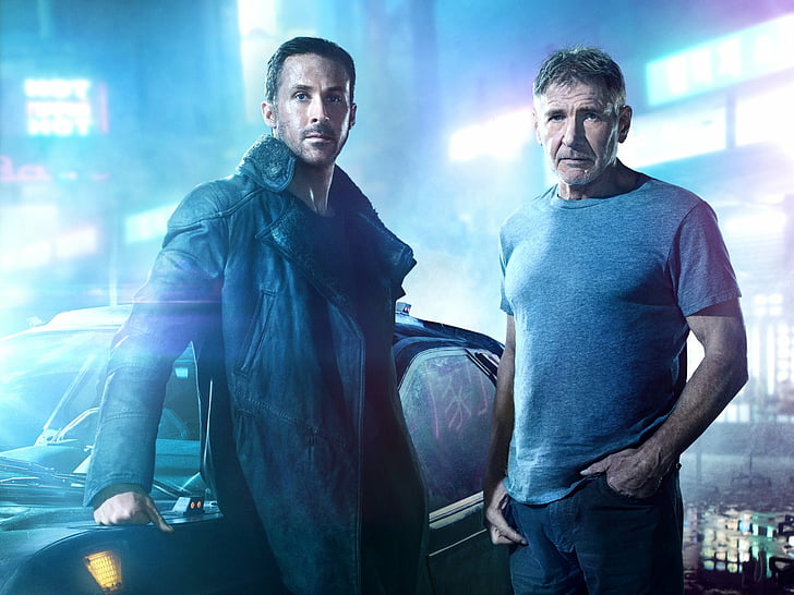 Filme: Blade Runner 2049, Harrison Ford, Oficial K (Blade Runner 2049), Rick Deckard, Ryan Gosling, HD papel de parede