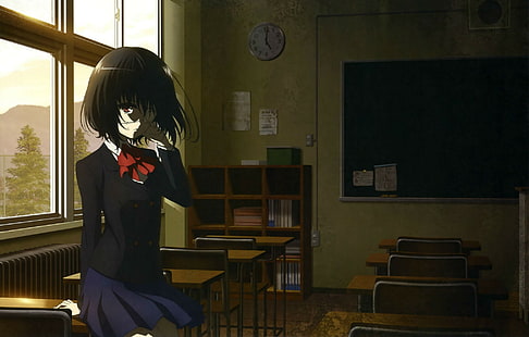 Anime, ein anderer, Misaki Mei, Augenklappen, HD-Hintergrundbild HD wallpaper
