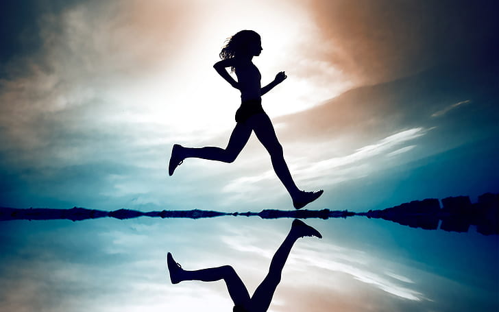 Girl Running, woman, photo, girl, sport, HD wallpaper