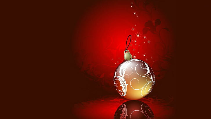 One Single Christmas Ornament, reflection, yellow, christmas, ornament, HD  wallpaper | Wallpaperbetter