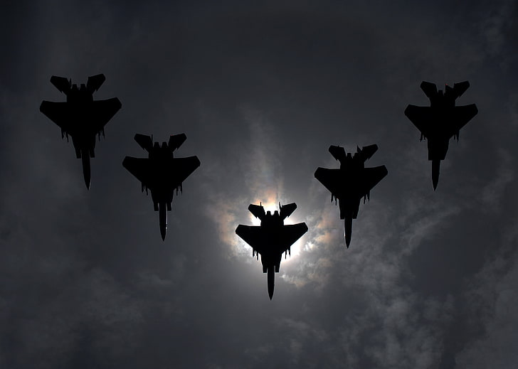 militar, fuerza aérea, avión, cielo, F-15 Strike Eagle, Fondo de pantalla HD
