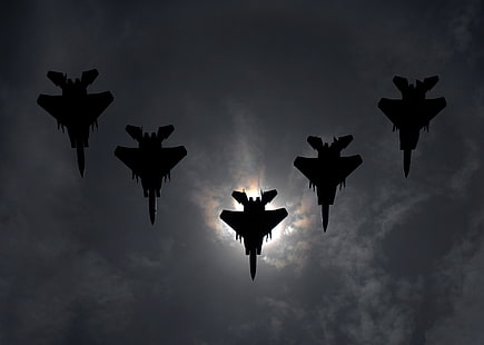 militar, fuerza aérea, avión, cielo, F-15 Strike Eagle, Fondo de pantalla HD HD wallpaper
