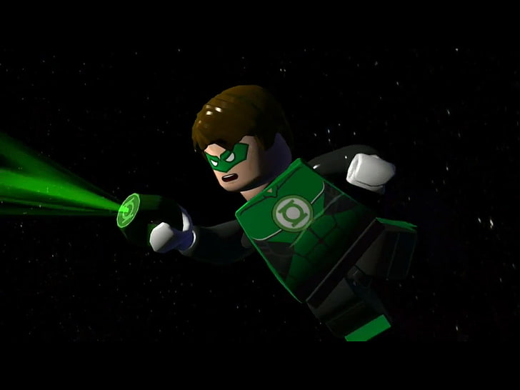 Green Lantern illustration, Lego, LEGO Batman 2: DC Super Heroes, Green Lantern, HD wallpaper