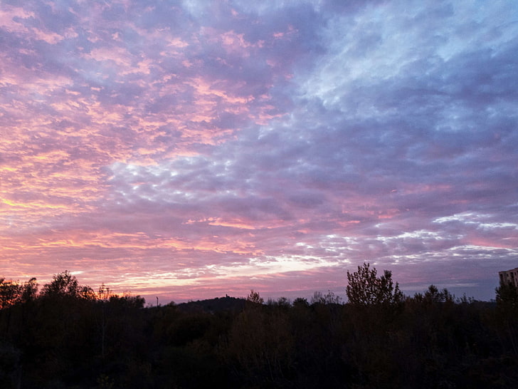 облака, iphone 6s, розовое небо, небо, словакия, закат, HD обои
