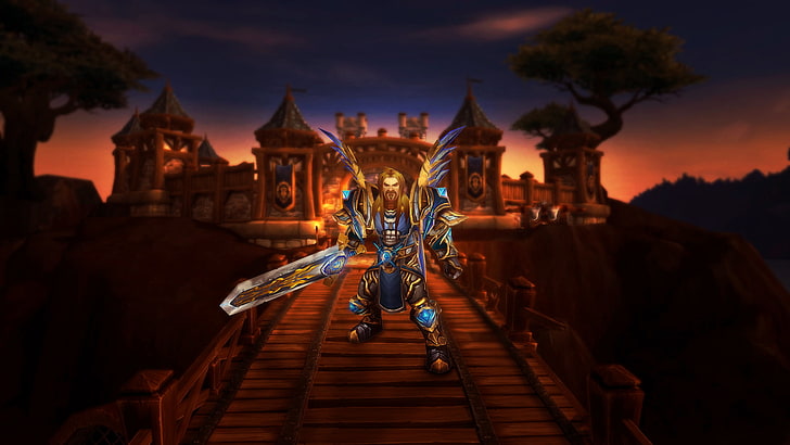 karakter permainan fantasi 3D, World of Warcraft: Panglima Perang Draenor, Photoshop, Paladin, Ashran, video game, prajurit, World of Warcraft, Wallpaper HD