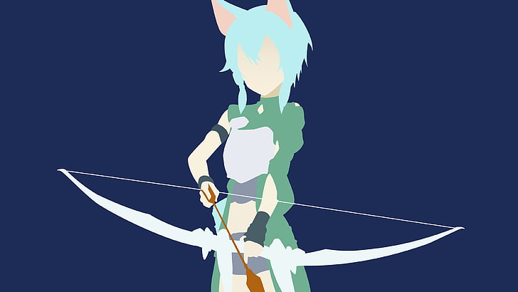 иллюстрация лучника, Асада Шино, Sword Art Online, HD обои