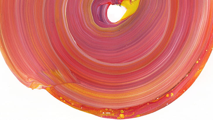 lingkaran, berwarna, oranye, Wallpaper HD