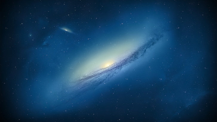 gwiezdna grafika, przestrzeń, sztuka kosmiczna, błękit, galaktyka, sztuka cyfrowa, NGC 3190, Tapety HD