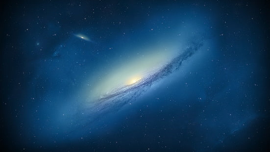 กราฟิกที่เป็นตัวเอก, อวกาศ, ศิลปะอวกาศ, สีน้ำเงิน, กาแล็กซี่, ศิลปะดิจิทัล, NGC 3190, วอลล์เปเปอร์ HD HD wallpaper