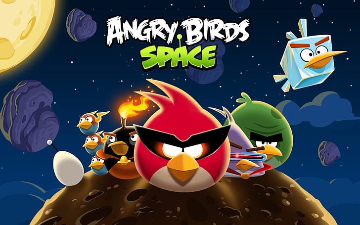 Angry Birds Space All, game, bird, funny, strategy, HD wallpaper