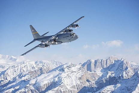 ยานพาหนะ, Lockheed C-130 Hercules, เครื่องบิน, การขนส่งทางทหาร, เครื่องบินรบ, วอลล์เปเปอร์ HD HD wallpaper