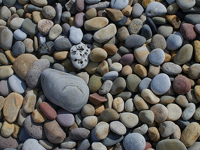 beach, macro, nature, pebbles, sea, Stones, textures, HD wallpaper HD wallpaper