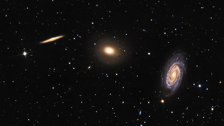 Андромеда галактика, галактика, космос, вселенная, звёзды, HD обои