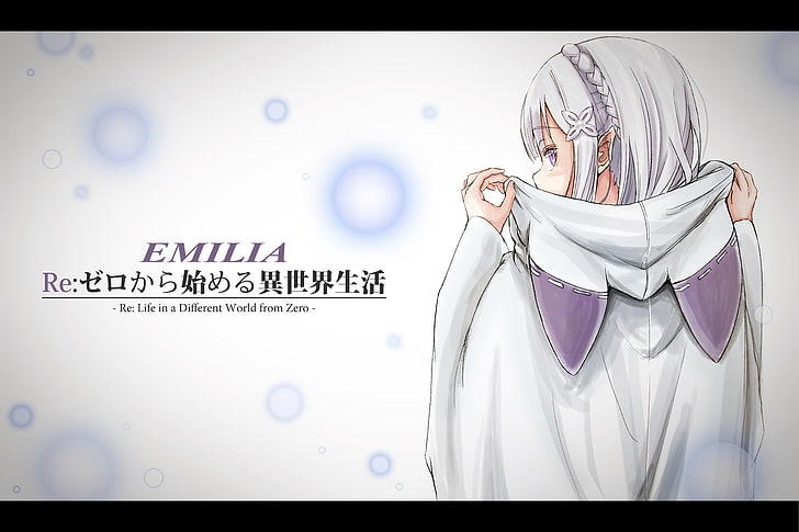 Re: Zero Kara Hajimeru Isekai Seikatsu, chicas anime, Emilia (Re: Zero), anime, Fondo de pantalla HD