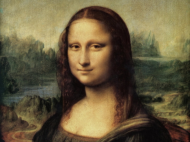 모나리자 그림, 모나리자, L. 다빈치, HD 배경 화면
