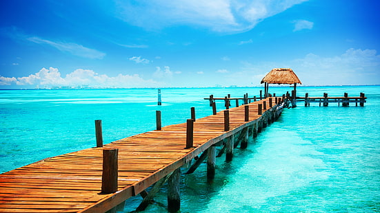 Mexiko, 5k, 4k Tapete, Cancun, die Karibik, Ufer, Himmel, HD-Hintergrundbild HD wallpaper