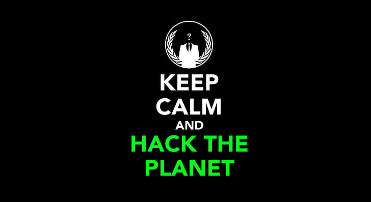 Anonymous, hacking, Keep Calm and..., HD wallpaper