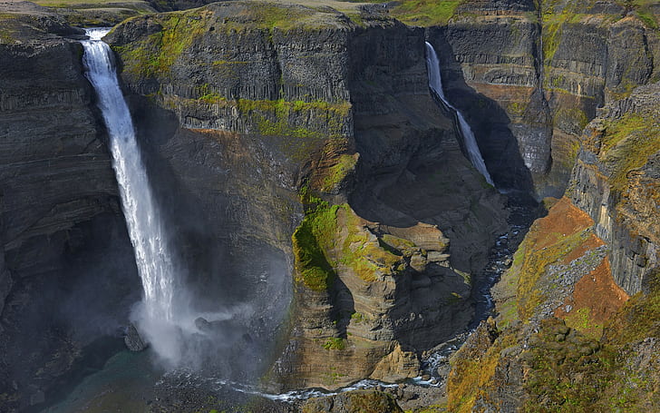 Waterfall Cliff HD, nature, cascade, falaise, Fond d'écran HD
