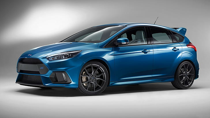 ford focus rs car blue cars, Tapety HD