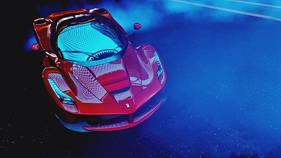 Ferrari, Ferrari LaFerrari, samochód sportowy, samochody czerwone, Tapety HD HD wallpaper
