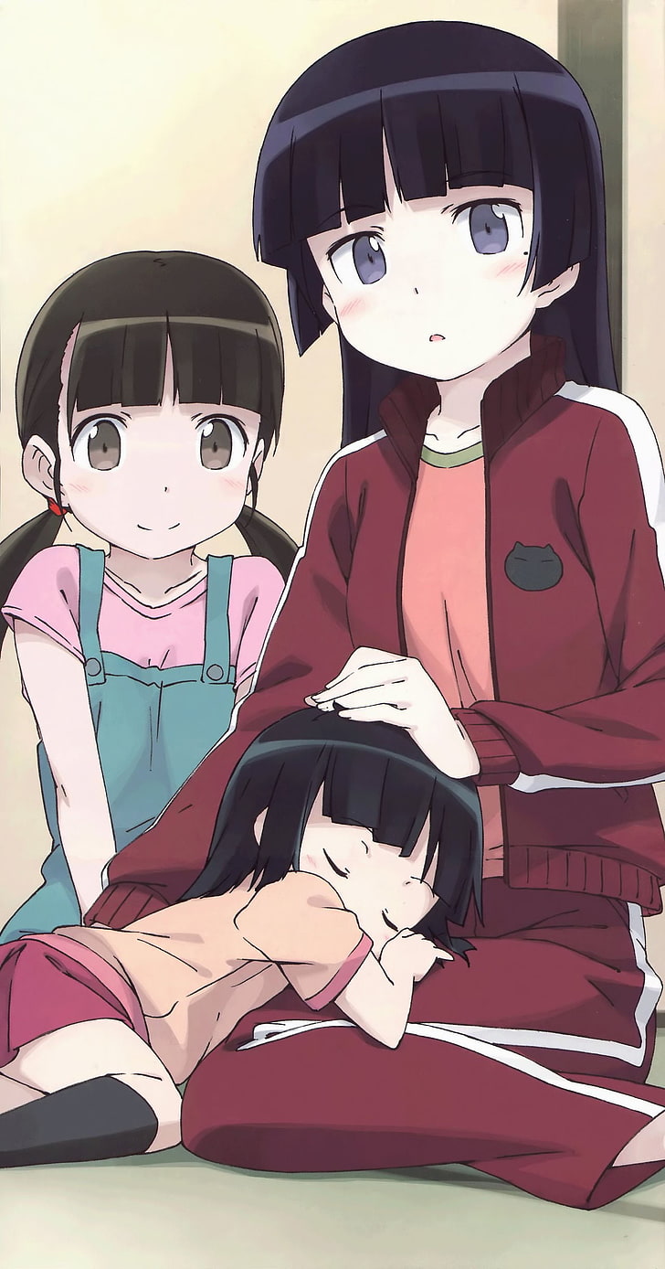 deux poupées habillées en noir et blanc et rose, Gokou Ruri, Ore no Imouto ga Konnani Kawaii Wake ga Nai, Fond d'écran HD, fond d'écran de téléphone