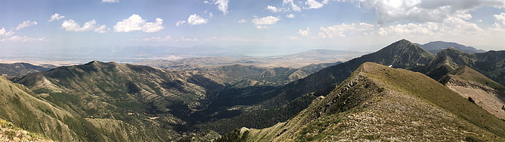 mountains, landscape, dual monitors, Utah, HD wallpaper