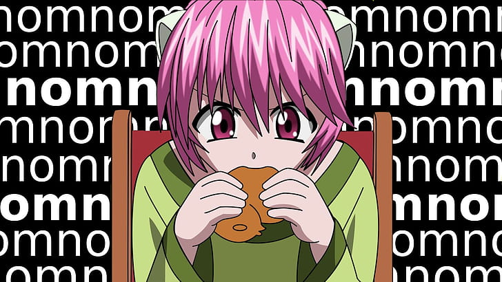 Elfen Lied, Anime Girls, Nyu, Anime Girls beim Essen, HD-Hintergrundbild
