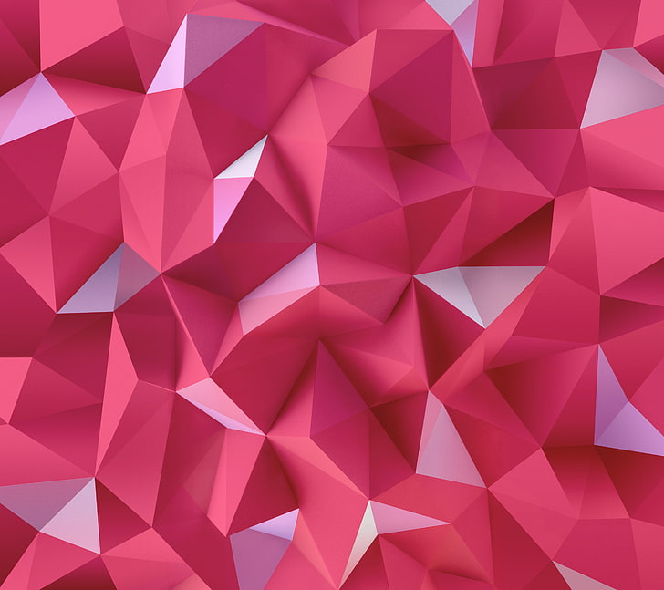 abstraction, triangles, pink, LG G4 Wallpapers, HD wallpaper