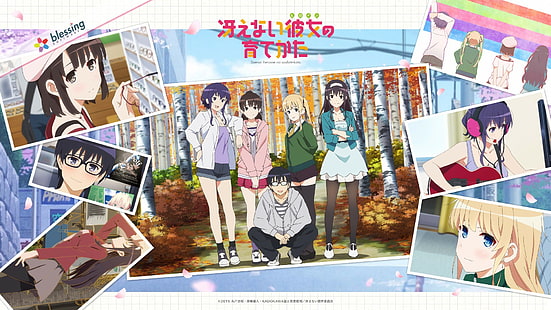 Saenai Heroine no Sodatekata, Sawamura Eriri Spencer, Kasumigaoka Utaha, Katou Megumi, Hyoudou Michiru, anime, HD wallpaper HD wallpaper
