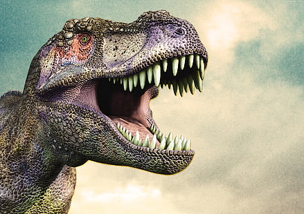 Tyrannosaurus, arte, dinosauro, Sfondo HD HD wallpaper