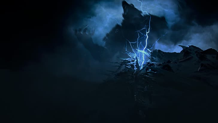 League of Legends, Volibear (League of Legends), thunder storm, storm clouds, video games, HD wallpaper