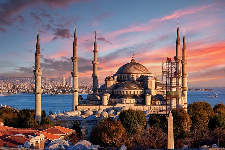 اسطنبول ، تركيا ، السلطان أحمد، خلفية HD