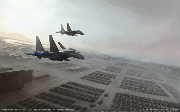 الطائرات الحربية وألعاب الفيديو والعالم في صراع: الاعتداء السوفيتي، خلفية HD