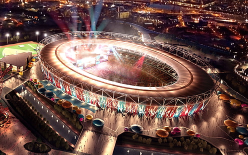 Олимпийский стадион Лондон 2012, Лондон, 2012, стадион, Олимпийский, HD обои HD wallpaper