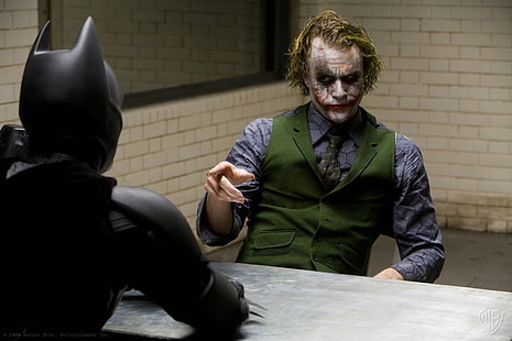 Heath Ledger sebagai The Joker, Batman, The Dark Knight, Heath Ledger, Joker, Wallpaper HD HD wallpaper