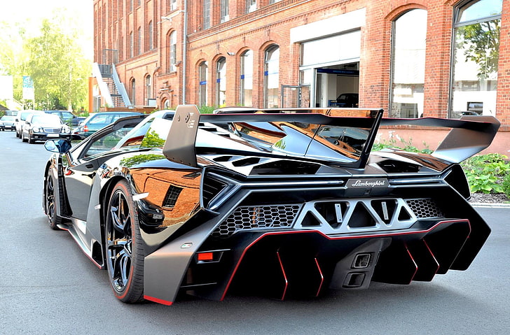 graues Lamborghini Coupé, Lamborghini, Lamborghini Veneno, Auto, Fahrzeug, HD-Hintergrundbild