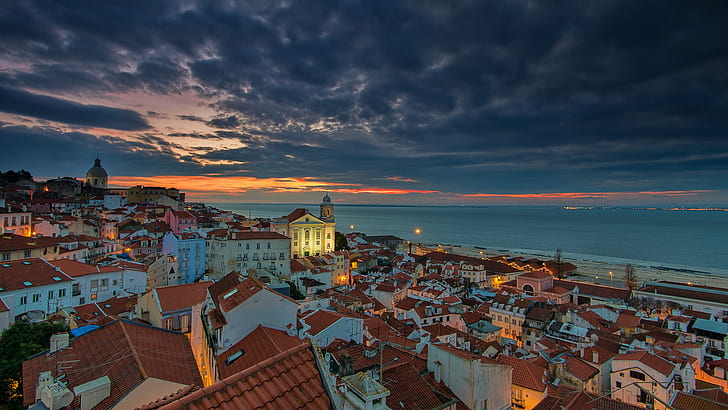 Sunrise, Portugal, lisbon, HD wallpaper | Wallpaperbetter