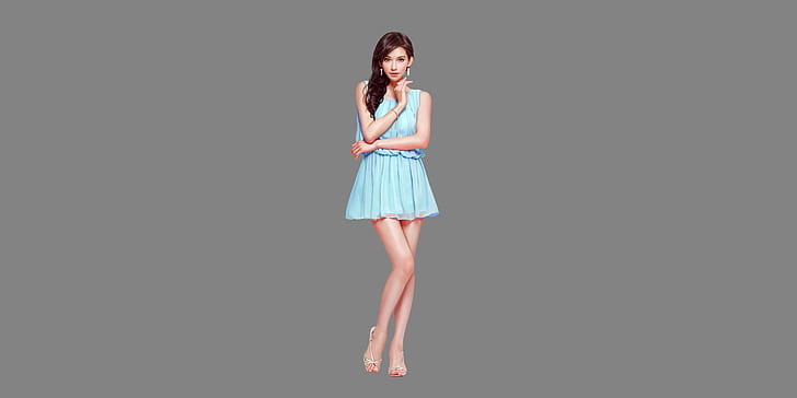 Girl, Beautiful, Sexy, Art, Asian, Minimalism, Dress, Figure, HL Z, HD  wallpaper | Wallpaperbetter