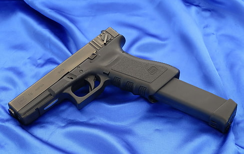 pistola semi-automática preta, Áustria, Glock-18, Glock, HD papel de parede HD wallpaper