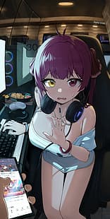 Anime, Anime Mädchen, Hololive, Houshou Marine, HD-Hintergrundbild HD wallpaper