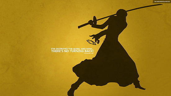 Silhouette eines Mannes mit Schwert, One Piece, Trafalgar Law, HD-Hintergrundbild HD wallpaper